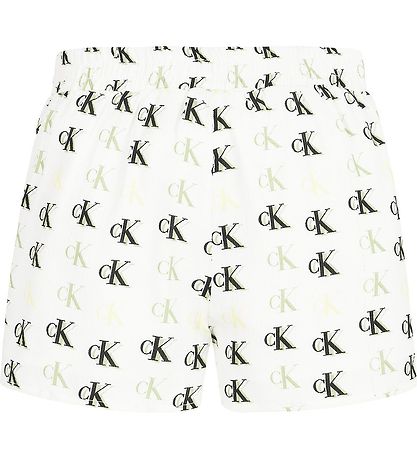 Calvin Klein Shorts - Monogram - Hvid/Grn