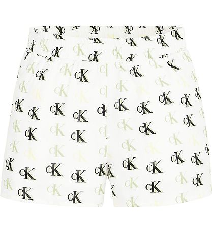 Calvin Klein Shorts - Monogram - Hvid/Grn