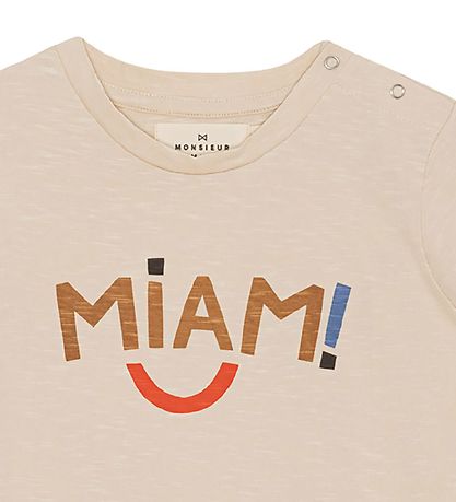 Monsieur Mini T-Shirt - Miam - Offwhite