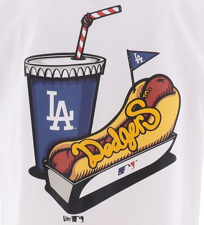 New Era T-Shirt - Hvid - Los Angeles Dodgers