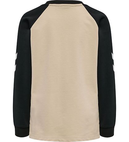 Hummel Sweatshirt - hmlJon - Beige/Sort