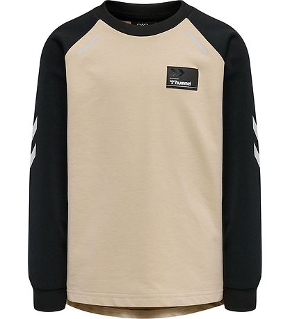 Hummel Sweatshirt - hmlJon - Beige/Sort