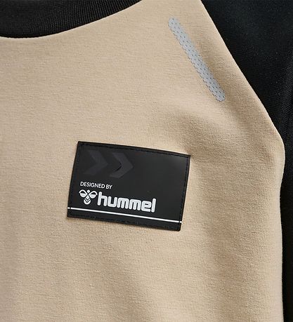 Hummel Sweatshirt - hmlJon - Beige/Sort
