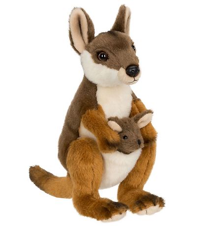 Bon Ton Toys Bamse - 19 cm - WWF - Wallaby With Joey - Brun