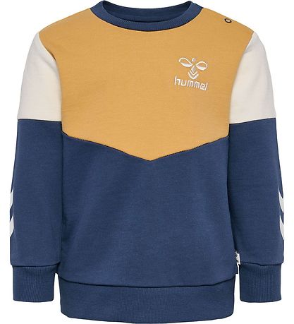 Hummel Sweatshirt - HmlHappy Now - Ochre/Sargasso Sea