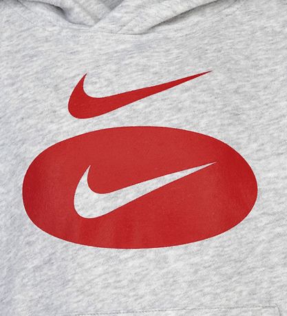 Nike Hættetrøje - Swoosh - Grey Heather