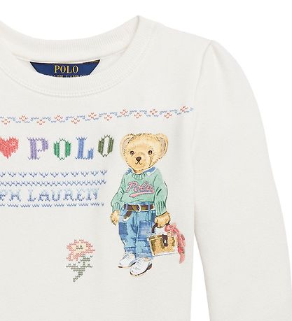 Polo Ralph Lauren Sweatshirt - Bedford - Hvid m. Print