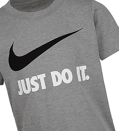 Nike T-shirt - Swoosh - Dark Gray Heather/White