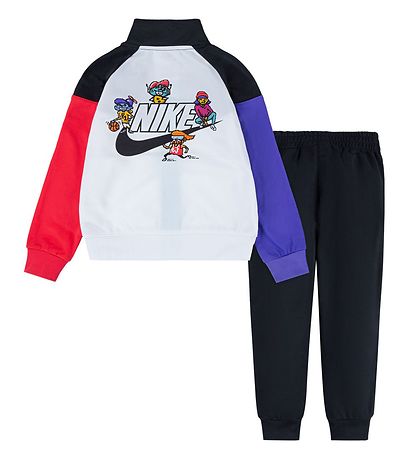 Nike Trningsst - Cardigan/Bukser - Blocked - Sort/Multifarvet