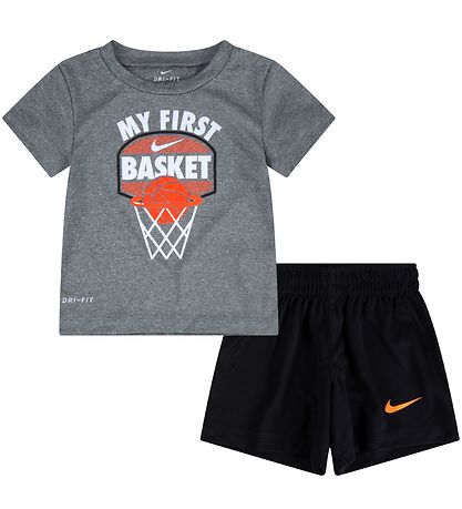 Nike Shortsst - T-shirt/Shorts - My First Basket - Sort/Gr