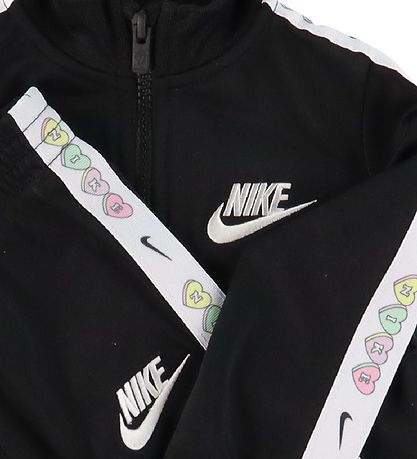 Nike Trningsst - Cardigan/Bukser - Taping - Sort