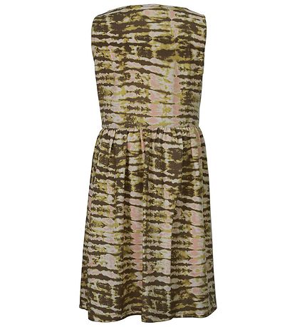 Rosemunde Kjole - Sand Striped Tie Dye Print