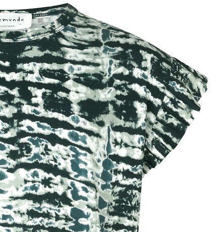 Rosemunde T-Shirt - Blue Striped Tie Dye Print