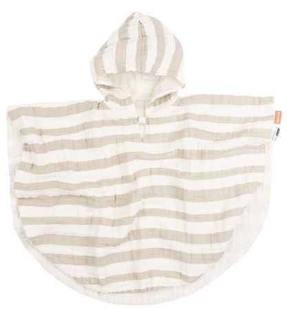 Done By Deer Badeponcho - 68x50 cm - Stripes Sand