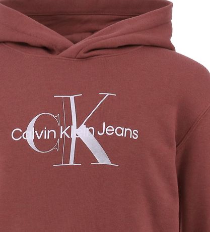 Calvin Klein Sweatkjole - Metallic Monogram - Terracotta Tile