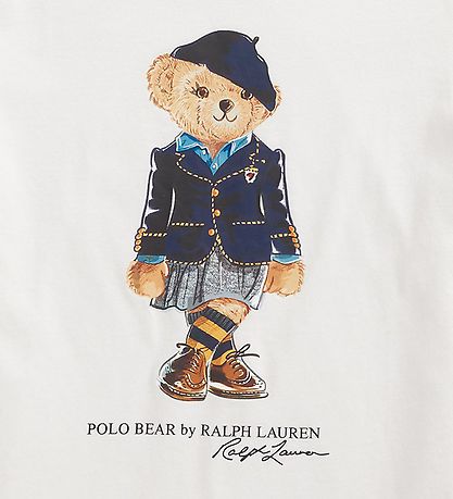 Polo Ralph Lauren T-shirt - Andover - Deckwash White m. Bamse
