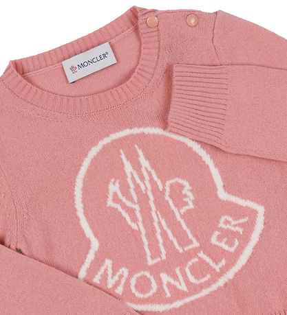 Moncler Bluse - Uld - Rosa m. Logo