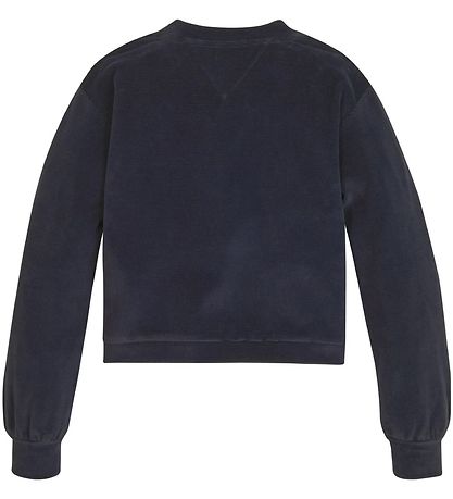 Tommy Hilfiger Velourbluse - Rib - Desert Sky