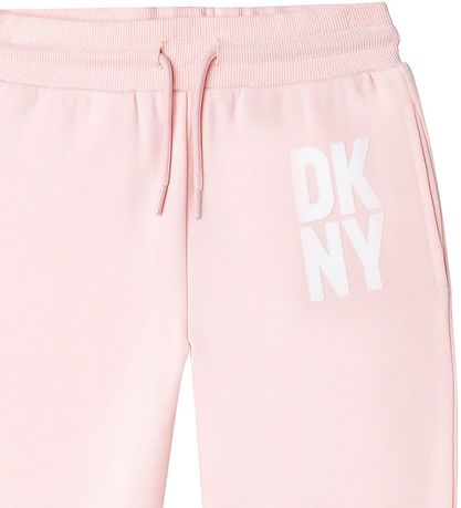 DKNY Sweatpants - Pale Pink m. Hvid