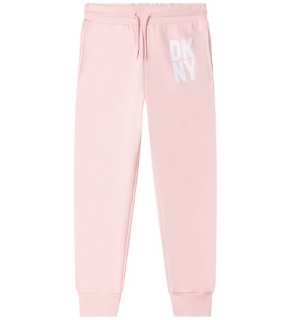 DKNY Sweatpants - Pale Pink m. Hvid