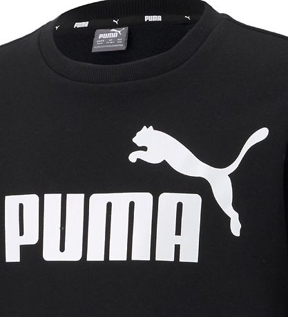 Puma Sweatshirt - Ess Big Logo Crew - Sort m. Logo