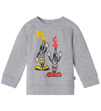 Stella McCartney Kids Sweatshirt - Painting Tubes - Gråmeleret