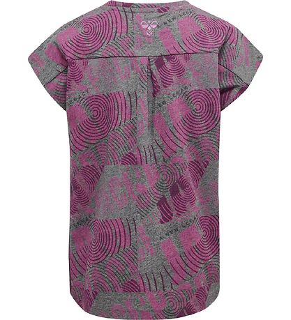 Hummel T-shirt - hmlSpace Jam Diez - Gråmeleret/Lilla