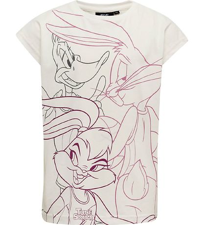 Hummel T-shirt - hmlSpace Jam Diez - Marchmallow