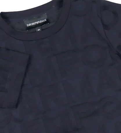 Emporio Armani T-shirt - Navy m. Tekst