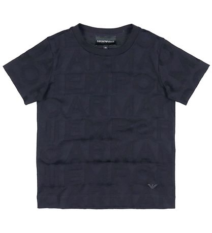 Emporio Armani T-shirt - Navy m. Tekst