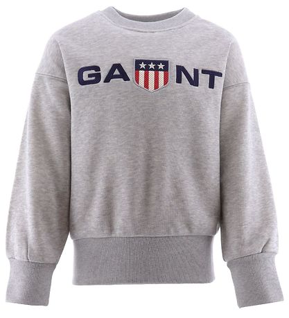 GANT Sweatshirt - Retro Shield - Light Grey Melange