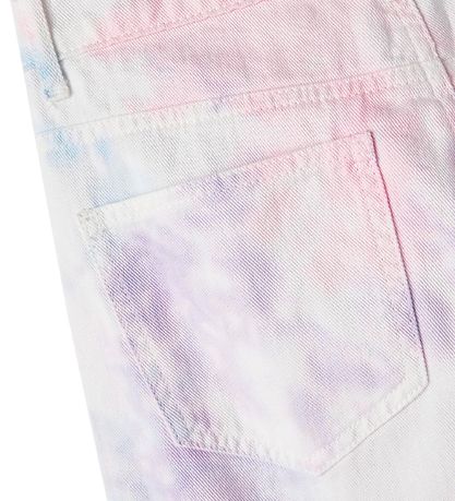 LMTD Bukser - NlfTieizza - White Alyssum/Tie Dye