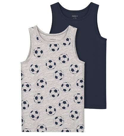 Name It Undertrøje - Noos - NkmTank - 2-pak - Grey Melange