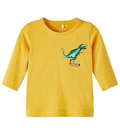 Name It Bluse - NbmBaba - Spicy Mustard m. Dino