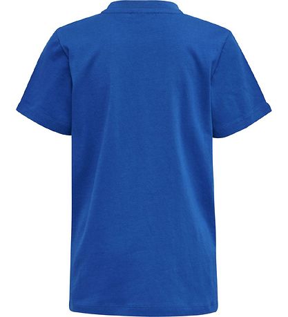 Hummel T-shirt - hmlKarlo - Lapis Blue m. Hvid