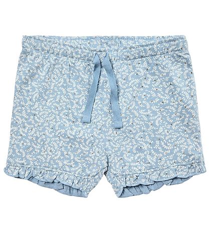 Petit by Sofie Schnoor Shorts - Lysebl/Hvidblomstret m. Guld