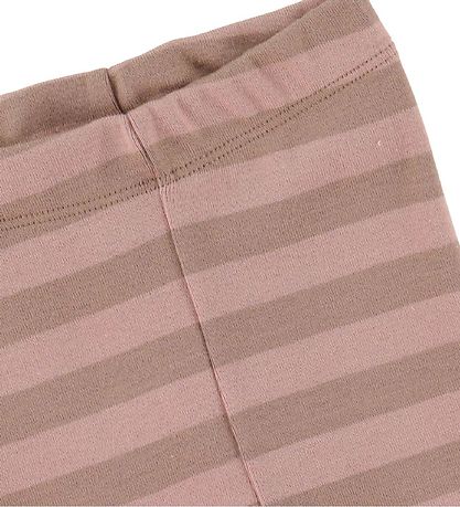 Smallstuff Leggings - Stribet - Powder/Rose Brown