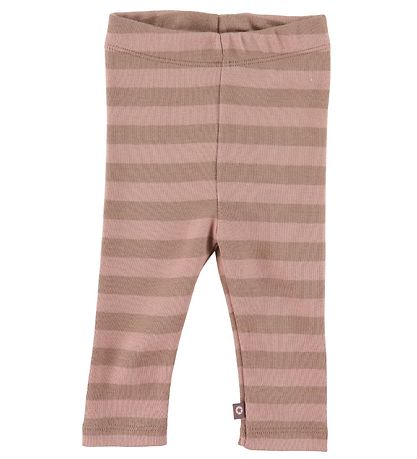 Smallstuff Leggings - Stribet - Powder/Rose Brown