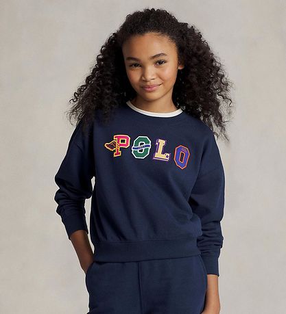 Polo Ralph Lauren Sweatshirt - Navy m. Tekst