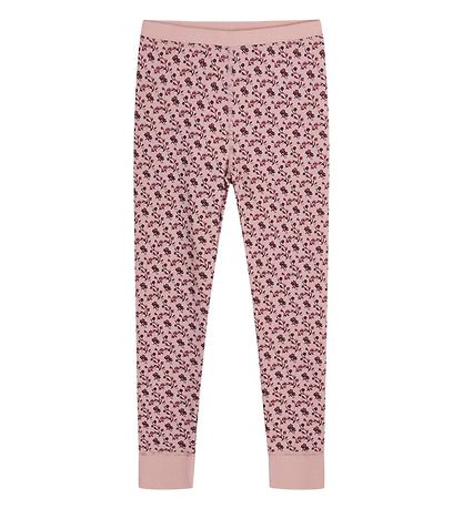 Hust and Claire Leggings - Laso - Uld/Bambus - Dusty Rose m. Blo