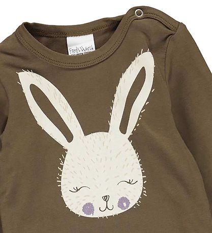 Freds World Body l/ - Rabbit Font - Brown Mist m. Print