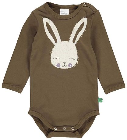 Freds World Body l/ - Rabbit Font - Brown Mist m. Print