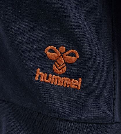 Hummel Cardigan - hmlPuk - Black Iris m. Brun/Stvet bl