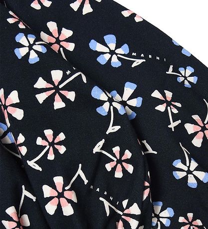 Marni Bluse - Navy m. Blomster