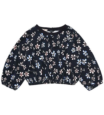 Marni Bluse - Navy m. Blomster