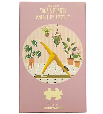 Vissevasse Puslespil - Mini - 11x11 cm - Yoga & Plants