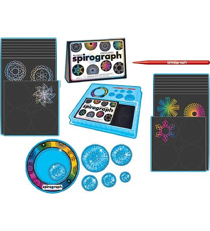 Spirograph Tegnest - 28 Dele - Scratch & Shimmer