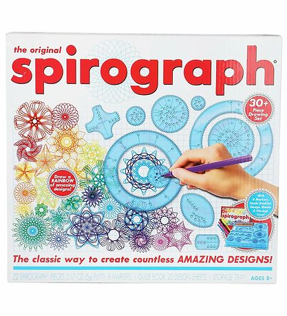 Spirograph Tegnesæt - 30 Dele - Sæt m. Tuscher