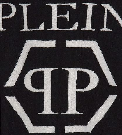Philipp Plein Bluse - Uld/Viskose - Sort m. Logo