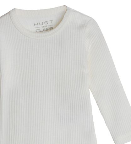 Hust and Claire Body l/ - Berry - Rib - Uld - Off White